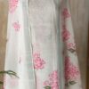 Shirt fabric soft linen with Handpainted floral work with sequence work