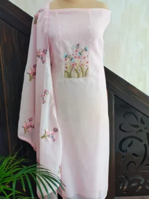 Graceful kota doria unstitched suit set