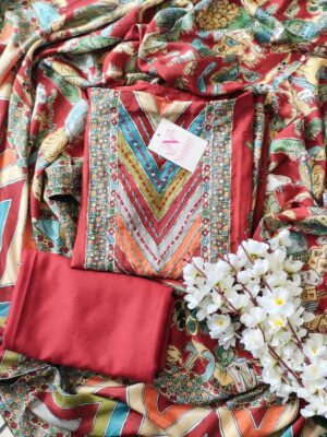 Soft Muslin Suit of Kalamkari print