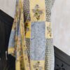 Mul chanderi printed semi stitched suit set